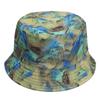 Europejsko-Amerykański Kapelusz Bucket Tie-Dye Chroniący Przed Słońcem: Dwustronny Design Graffiti dla Mężczyzn i Kobiet