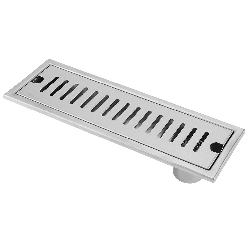 Large   Stainless Steel Rectangle Shower Floor Drain Bathroom Drainage Gully(mid Drainage)