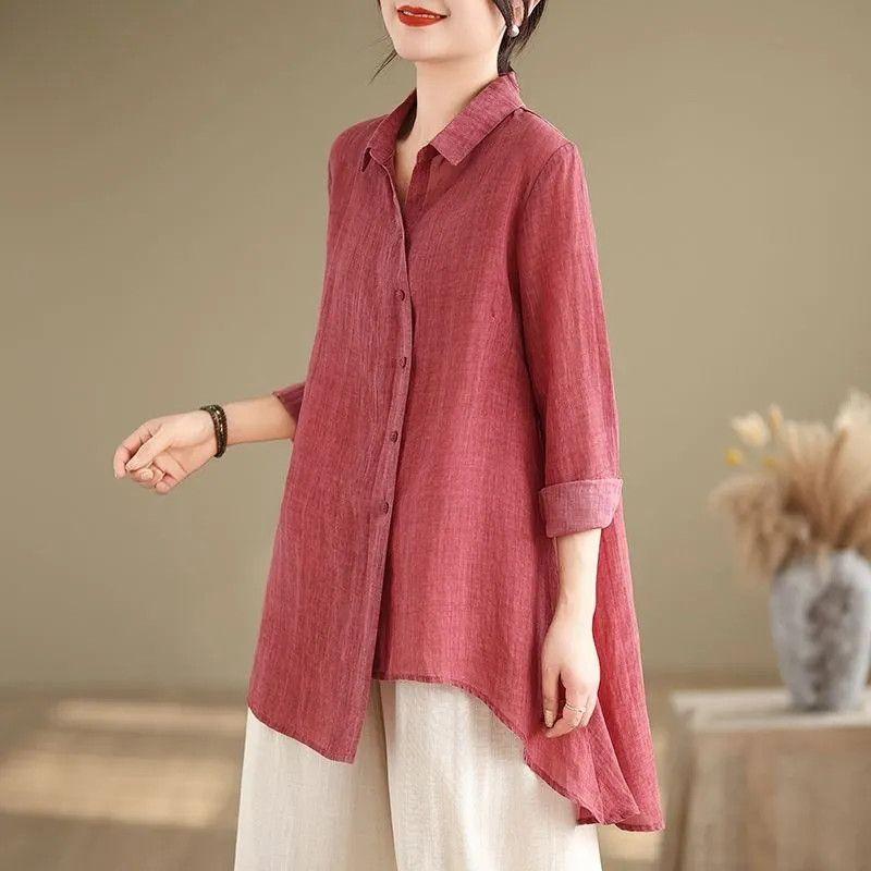 Sunscreen Shirt Long Sleeved Spring/summer Thin Air Conditioning Cardigan Mid-length Casual Style Outerwear