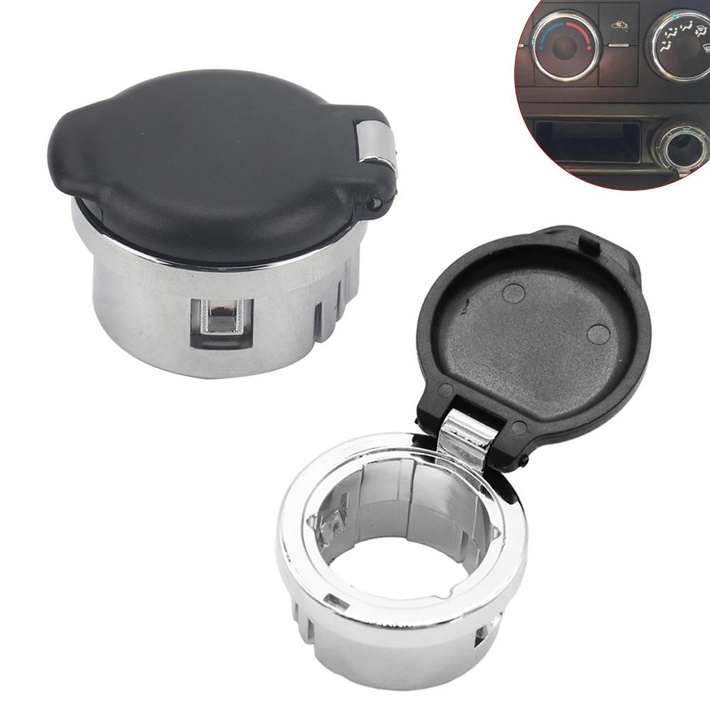 2pcs Dash Power Outlet Cover 12 Volt Power Outlet Plug With Chrome Pop-out Knob Dash Cover For Silverado Tahoe Sierra 2007-2013