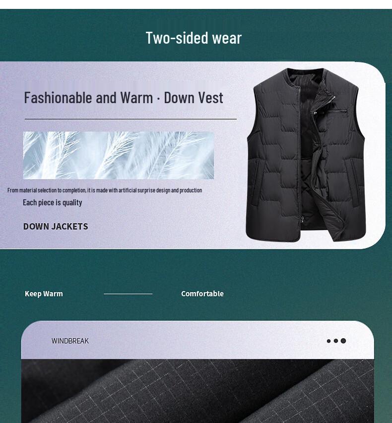 SNOWFLYING Men's Reversible Down Vest