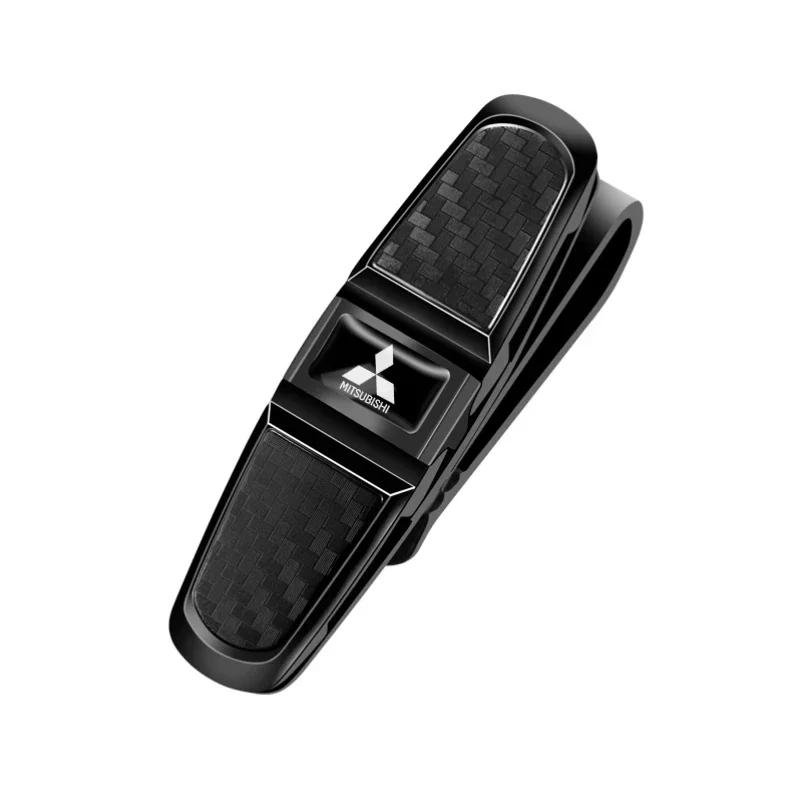 zjdf10 Car Glasses Storage Clip Sunglasses Card Ticket Clamp for Mitsubishi Lancer 9 ASX L200 Colt Pajero Outlander Eclipse EVO