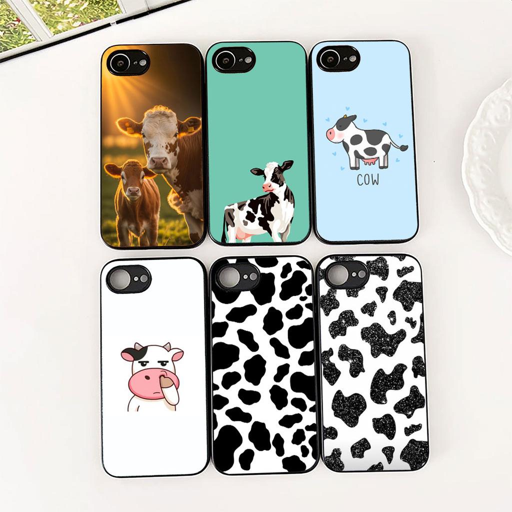 Cover for Samsung Galaxy S10 S8 S9 Plus A33 A34 A31 70 A71 A72 Note 20 9 8 S10E Casing Silicone Phone Case Cartoon Art Cow Print