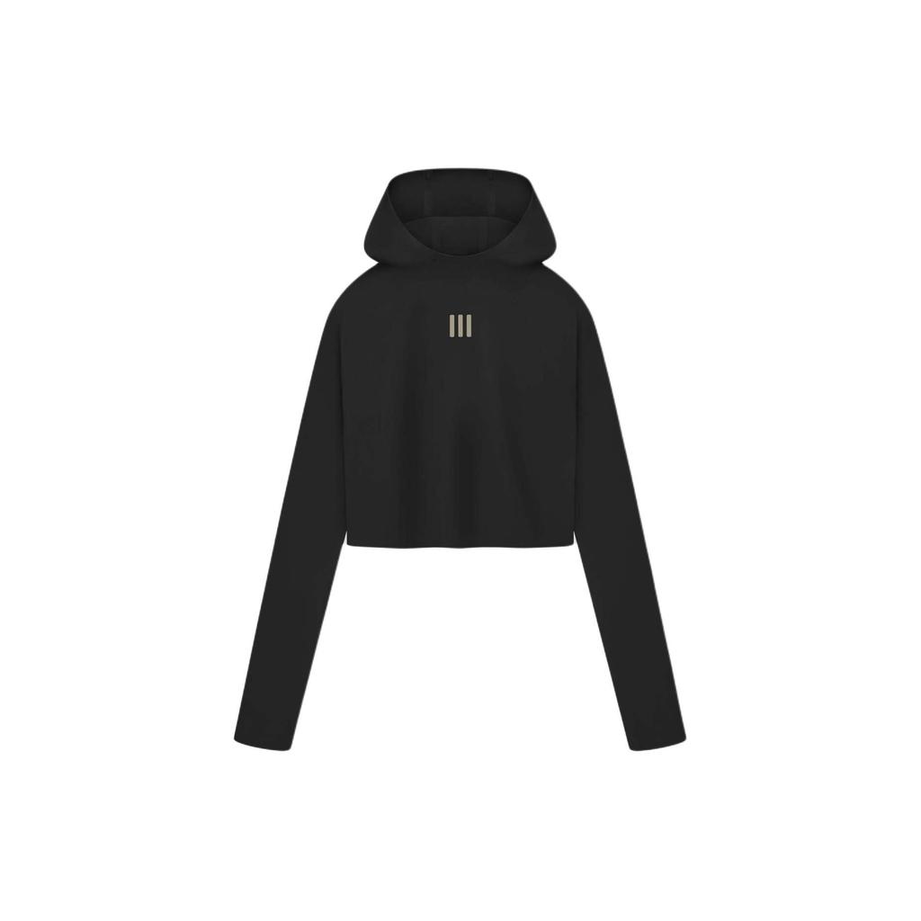 adidas X Fear Of God Athletics Base Layer Crop Hoodie Black Women Tops IN5899