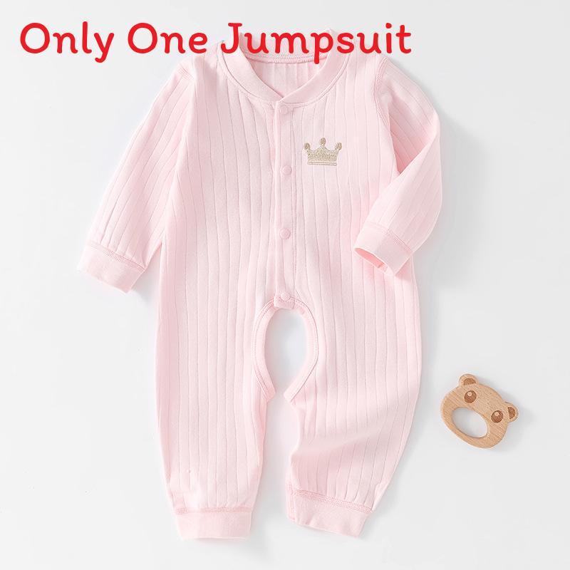 Baby Cotton Long Sleeve Romper With Bone Free Design For Newborns And Infants