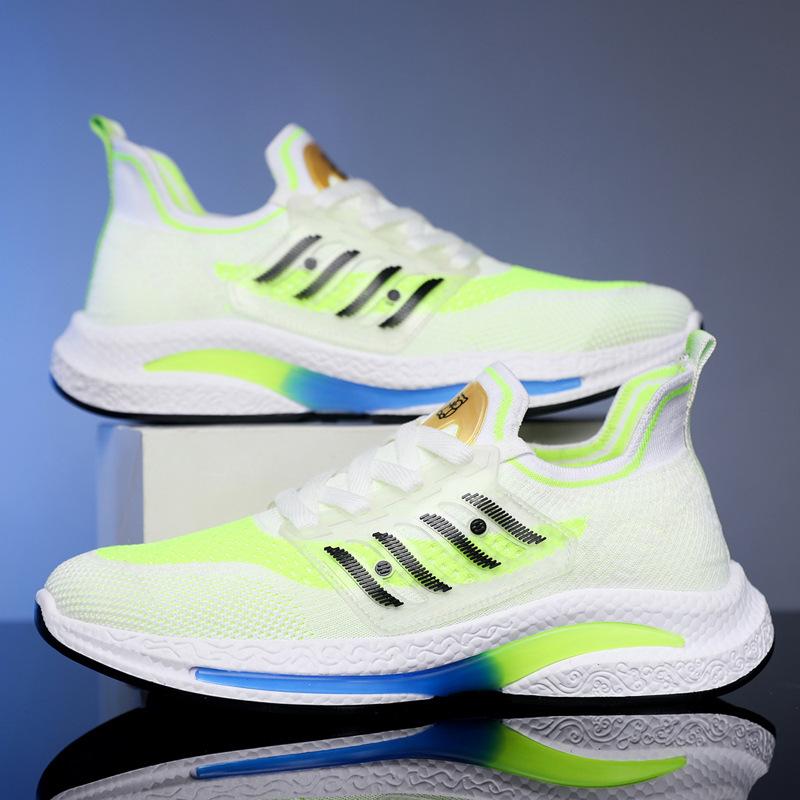 Summer Sports Men's Shoes Mesh Surface Flying Weaving Light Comfortable Running Casual Shoes with All Stylish Men's Shoes