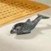 Creative Japanese and Korean Cast Iron Dolphin Paperweight Calligraphy Brush Pen Stand Modern Home Decoration Small Ornament