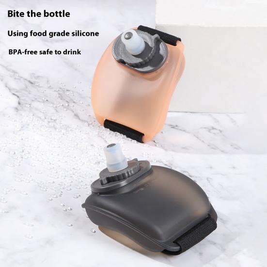 200ML Sports Wrist Water Bottle with Straw Leakproof Portable Lightweight Outdoor Cycling Fitness Travel Adjustable Wristband Squeeze Drinking Cup