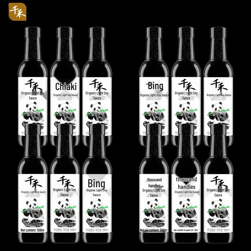 Qianhe Organic Premium Light Soy Sauce 500ml x 12 Bottles