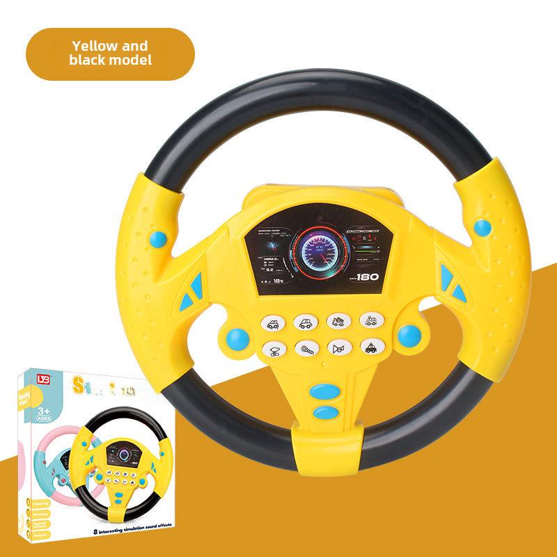 Douyin-Inspired Co-Pilot Steering Wheel Educational Toy for Kids