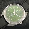 INDIAN VINTAGE HMT KOHINOOR HAND-WINDING MENS GREEN COLOR DIAL WATCH A440925-4 HT-a440925