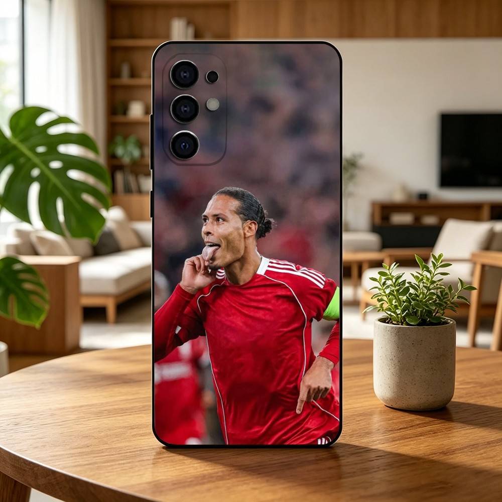 V-Virgil van D-Dijk FOOTBALL 4  Phone Case Black Silicone Soft For Samsung S25,S24,S21,S22,S23,S30,Ultra,S20,Plus,Fe,Lite