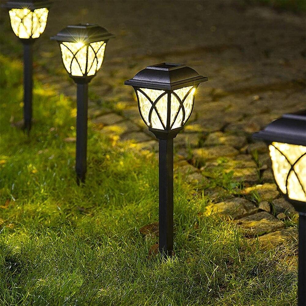 1/2/4/6/8 sztuk Led lampy słoneczne do dekoracji ogrodu na zewnątrz wodoodporne oświetlenie LED krajobraz ziemi energia słoneczna Yard lampa trawnikowa oświetlenie ścieżki