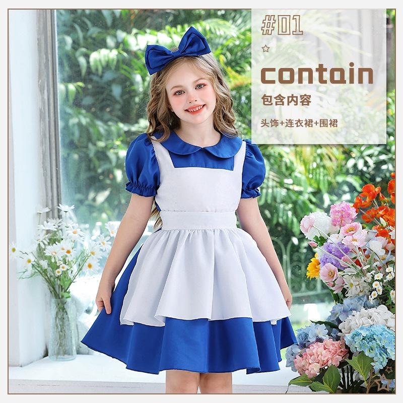 Princess Alice Dress Halloween Children's Dress Maid Dress Pastoral Farm Dress