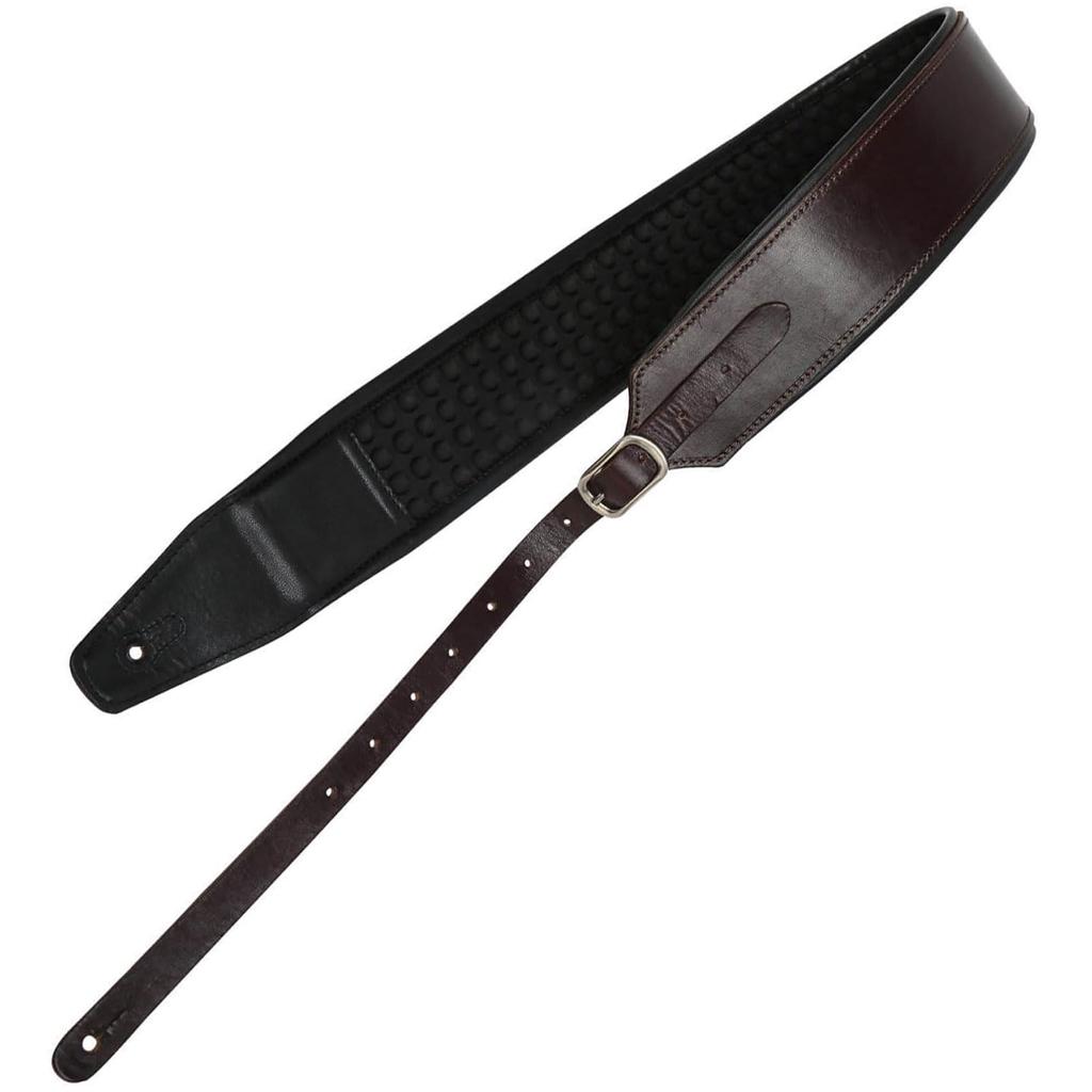 Kikutani KSTR-5002 Leather Strap for Guitar and Bass, 75mm Wide, 1,210-1,420mm