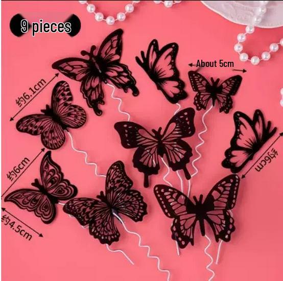 3D Fantasy Butterfly Birthday Cake Decoration Ornament
