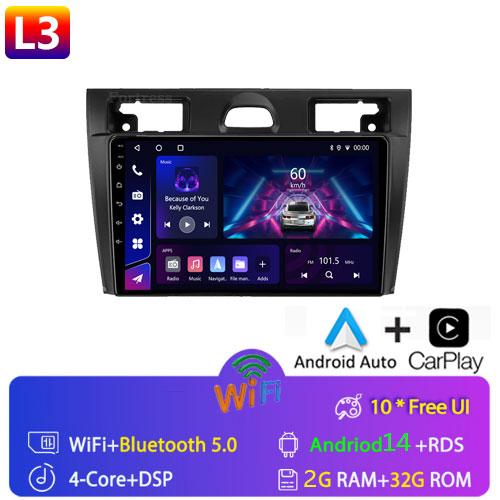 For Ford Fiesta Mk VI 5 Mk5 2002 - 2008 Car Radio Multimedia Video Player Navigation Stereo GPS Android14 No 2din 2 Din Dvd