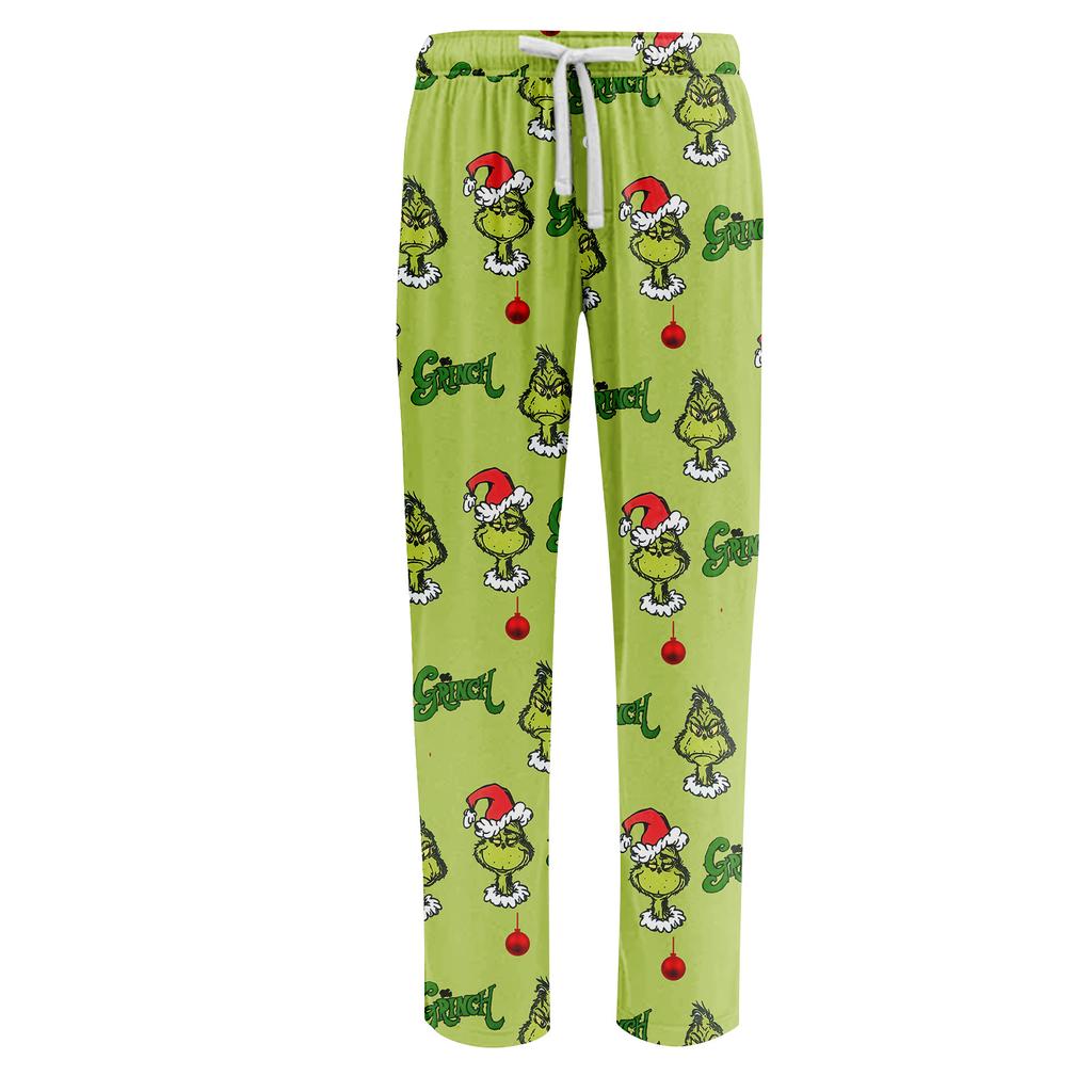 Pyjamasbukser Nattøy Fritidssnor Elastisk midje Bukser Komfortable Rette Yoga Løse Bukser