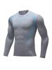 Men's High Elastic Compression Quick-Dry Sports Top for Autumn/Winter - Perfect for Running, Fitness, and Outdoor Activities.