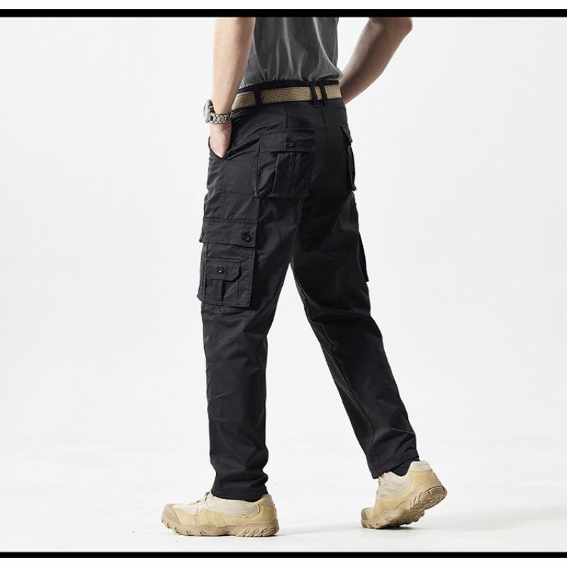 Men S Straight Leg Multi Pocket Casual Cargo Pants