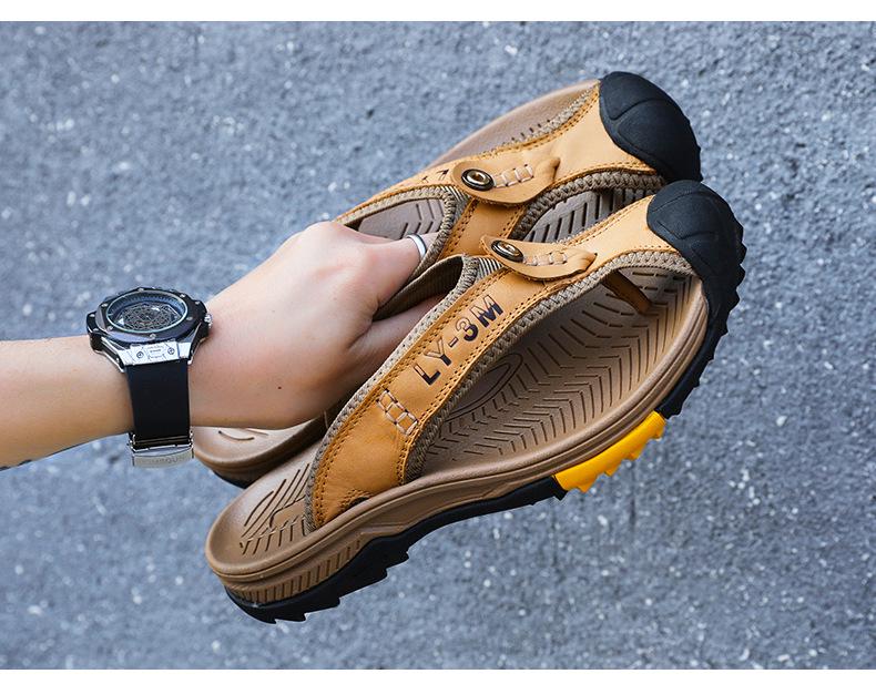 Men's Plus Size Non-Slip Closed-Toe Flip-Flop Sandals