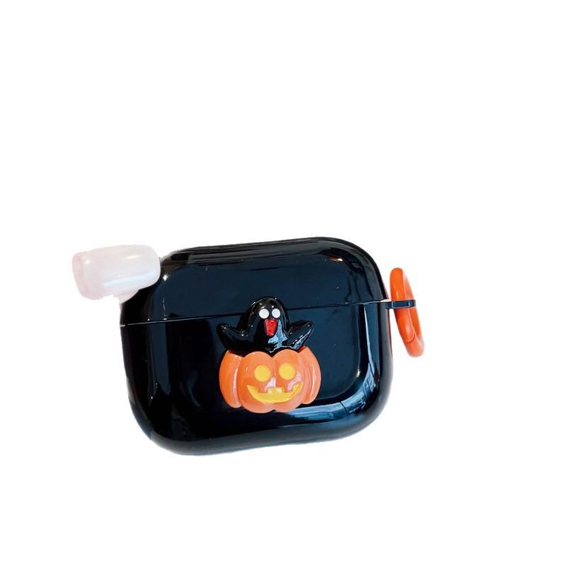 Wireless Bluetooth Headset Case Halloween Three-dimensional Ghost Pumpkin AirPodspro1 Protective Case Apple 1st Generation 1st Generation