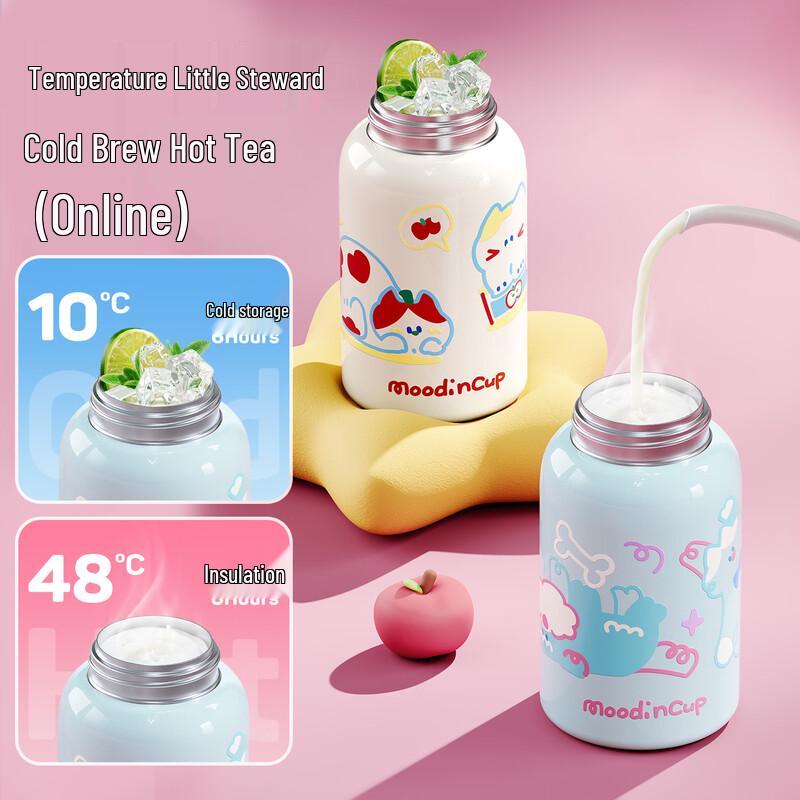 Wushengwu Fun Graffiti Stainless Steel Insulated Straw Cup