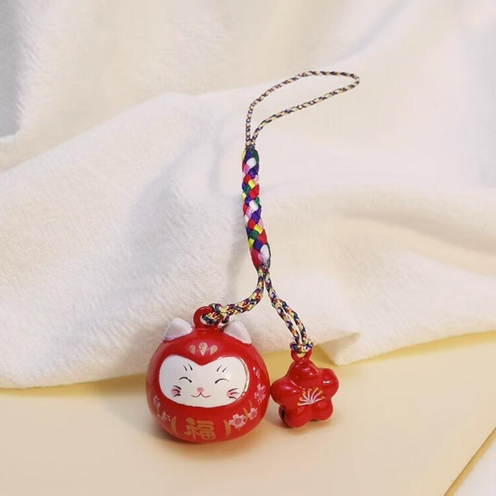 

Підвіска Bring Wealth Cat Bells Металева автомобільна сумка Підвіска Брелок Сумочка Аксесуари