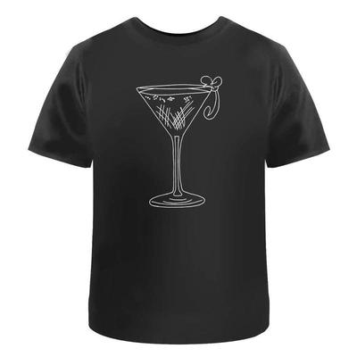 Cocktail Glass' Cotton T Shirt Ta019837 - Men's Summer Cotton Graphic Tee