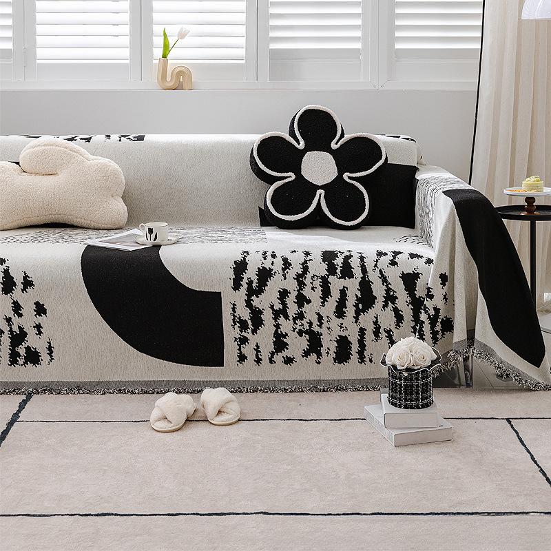 Neues Sofahandtuch Vollbezug für alle Jahreszeiten Chenille Einfach Modern Rutschfest Sofabezug Tuch Deckenbezug Anti-Katzenkratzer