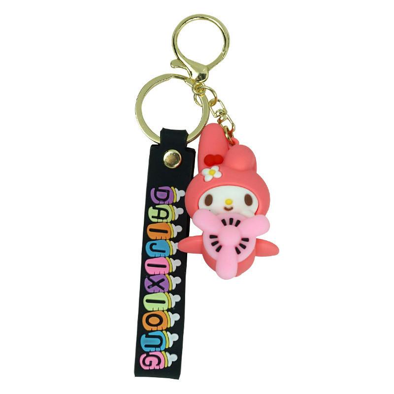 Entzückender Cartoon-Schlüsselanhänger Niedliches Gummi-Accessoire Für Taschen Und Autos Partner-Anhänger