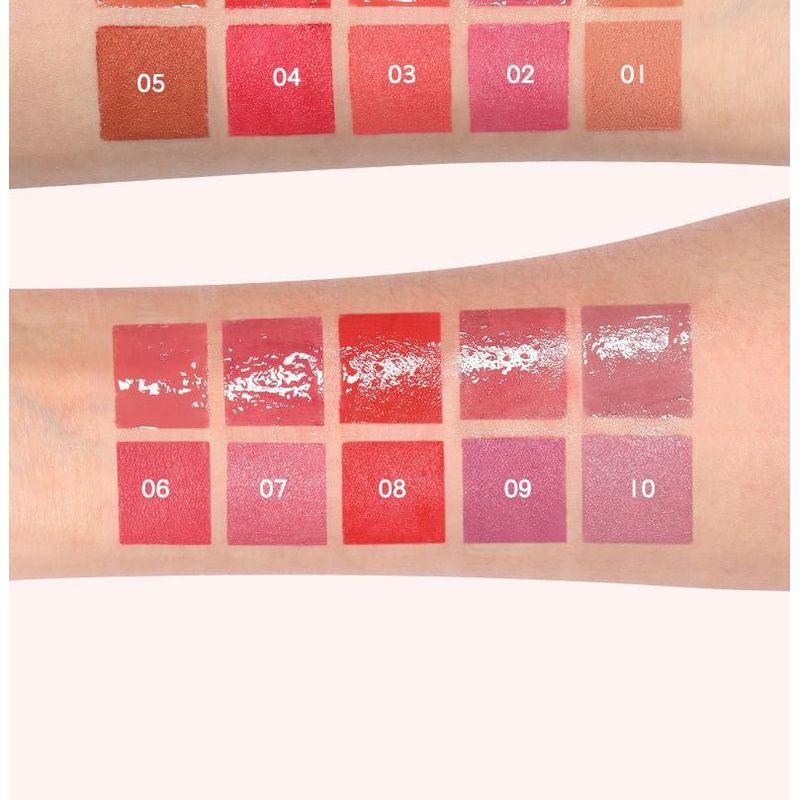 Pudaier - 2-in-1 Dual-Ended Lip Stick & Lip Gloss - 10 Colors