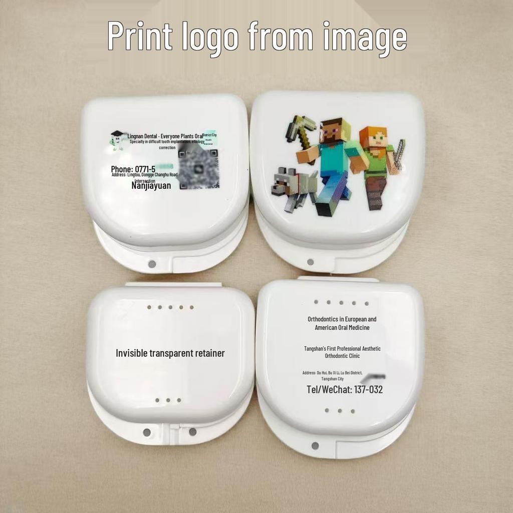 Double-Sided Dental Retainer & Denture Storage Box with Holes, Portable & Invisible Braces Holder