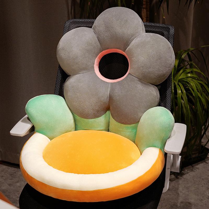 Cute Sunflower Cushion Cartoon Beautiful and Comfortable Semi Closed Backrest Lumbar Support Student Home Office Room Tatami Mat
