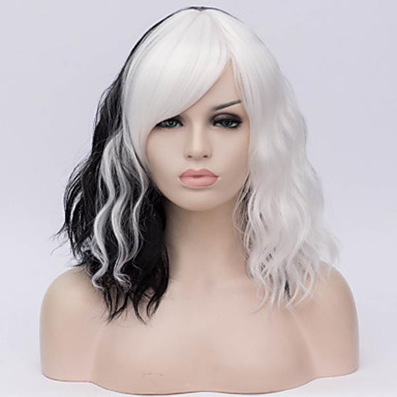 4 Colors Colorful Wig Women Synthetic Hair Cosplay Wig Rainbow Multi Color Party Wigs