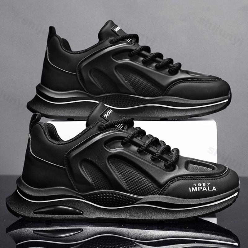 

Fashion Men s Casual Shoes Spring 2025 New Niche Fashion Trend Versatile Comfortable Shoes Non slip Thick Soled Slip on Chunky sneakers 39 чёрный