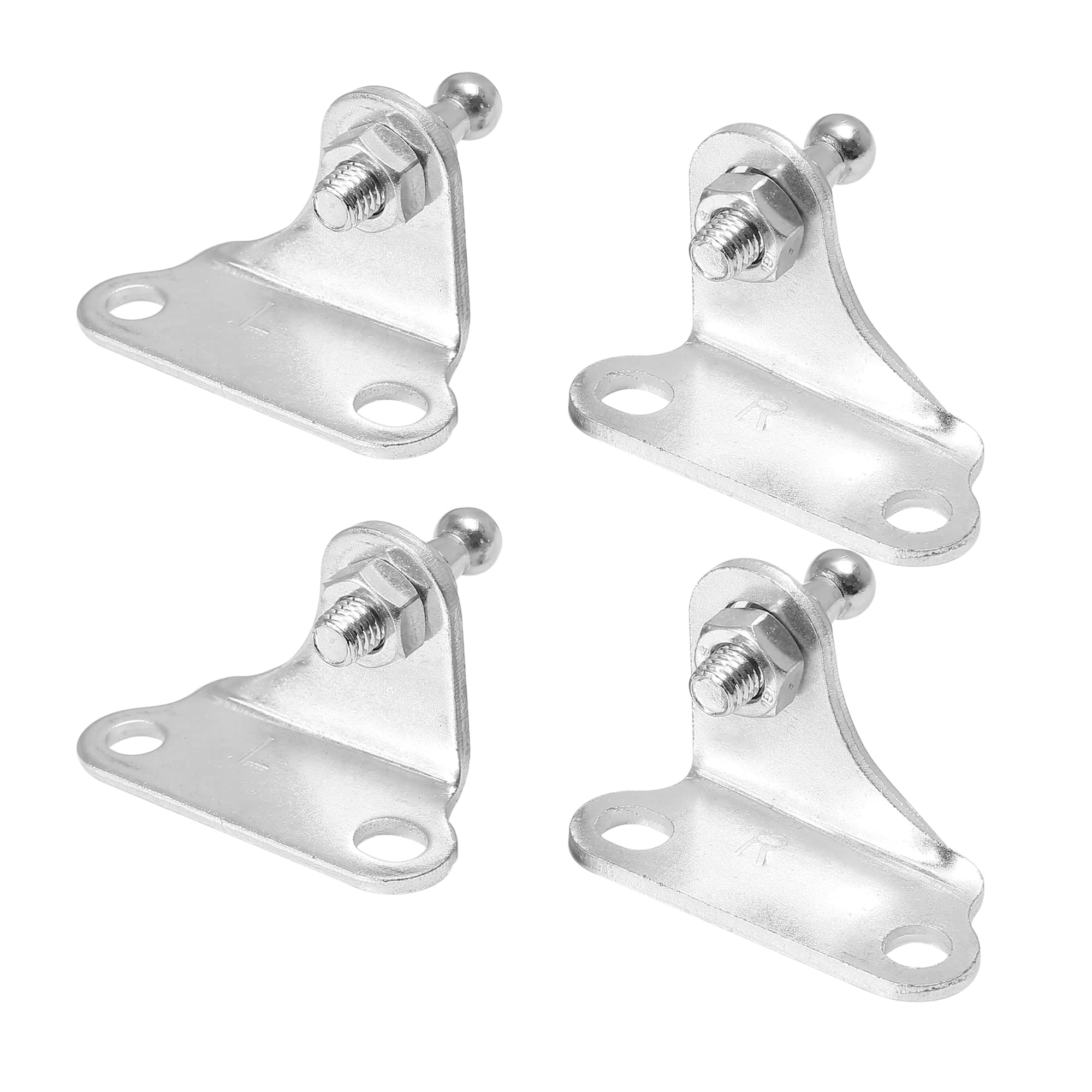 

X AUTOHAUX кронштейн крепления шарового болта автомобиля кронштейн крепления шарового пальца 10 мм серебристый тон для газовых амортизаторов с винтами 4 комплекта