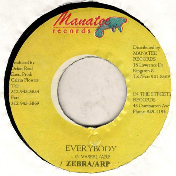 

7inch Record ZEBRA, A.R.P. - Everybody none Manatee Records Jamaica Reggae, Ska & Dub Used
