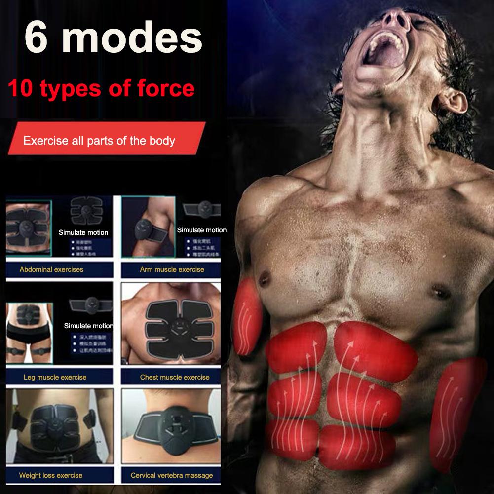 Professional Sports Abdominal Trainer Rechargeable Abdomen Gel Pad Muscle Stimulator For Weight Loss