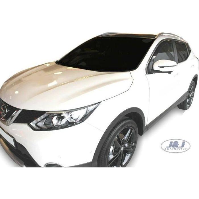 Déflecteurs d'air - J&J AUTOMOTIVE - Nissan Qashqai J11 - Fumé - Acrylique renforcé - Installation facile