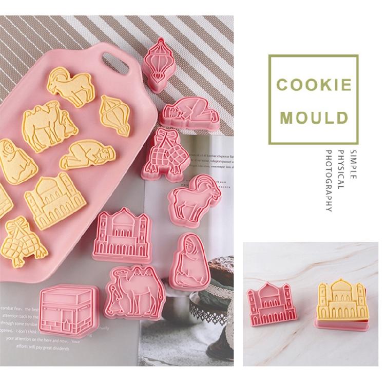 Muslim 3D Plastic Mold Cake Biscuits Mould For Cake Mooncake Mold Tools