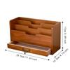 Rustic File Sorting Box Wooden Grocery Organizer Multi-functional Mail Organizer  Office Use