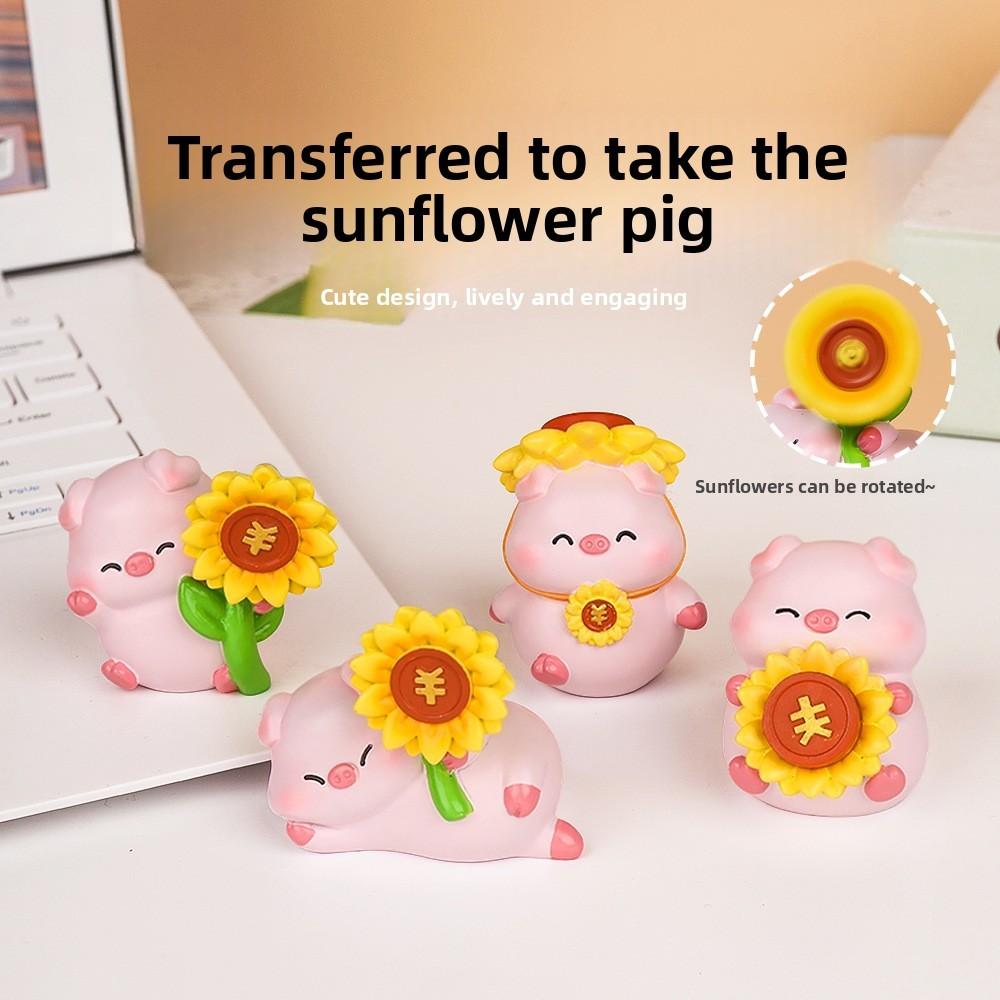 Car Decor Resin Car Accessory With Cute Pig Design For Office And Car Gift Ideas