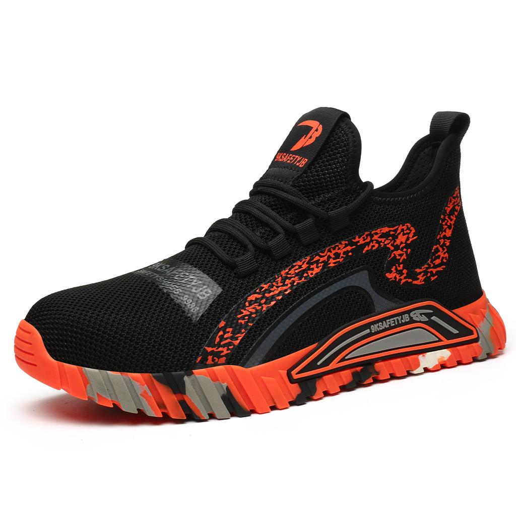 Fashion Lightweight Steel Toe Safety Shoes Men Anti-puncture Work Shoes Men Breathable Industrial Shoes Indestructible Work Safety Boots