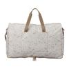 Folding Boston Bag, Large, Miffy HPL0004, B272. Greige Small Flowers