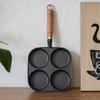 Cast Iron Hole Egg Pan Nonstick Breakfast Cooking Tool For Home Use