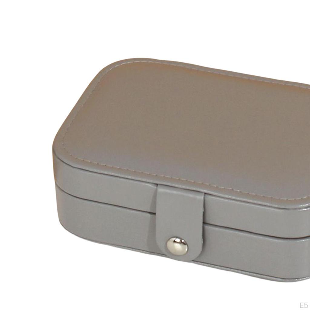 Jewelry Box Organizer, Double Layer for Travel Storage Case Earrings Rings Women