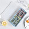 Ice Cube Tray with Lid 21-Cavity Large Square Silicone Ice Cube Mold Food-Grade Easy-Release Spill Proof Ice Cube Maker for Freezer