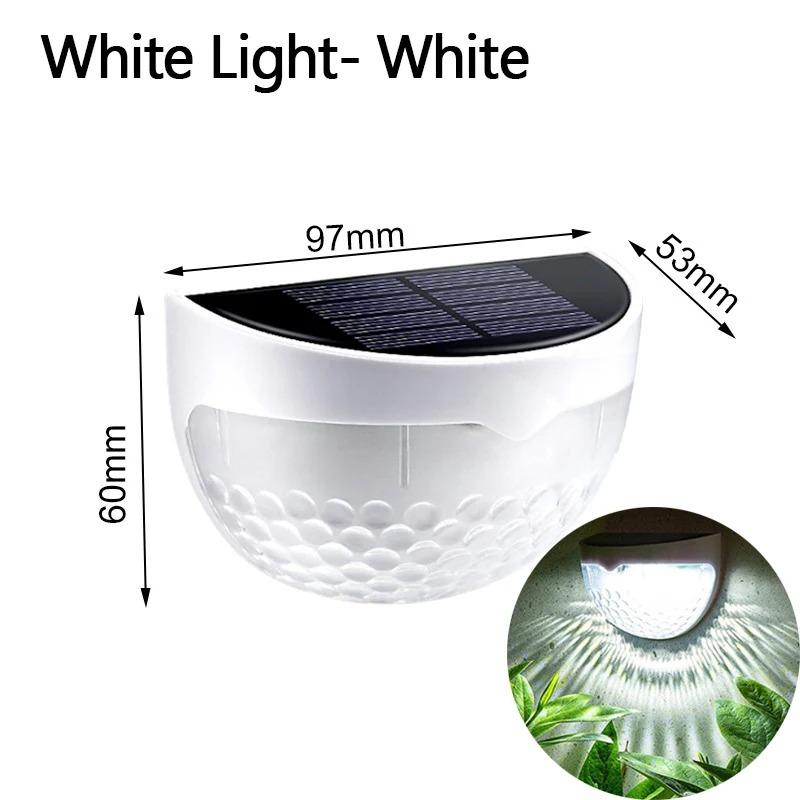 Solar Hedge Light 6LED Half Round Ladder IP65 Waterproof Courtyard Garden Balcony Wall Lamp Induction Decoration Lighting Bright