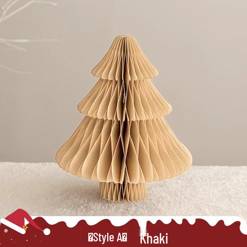 DIY Mini Cross-Border Christmas Tree Ornaments - Paper Folding Net Red Style Decor
